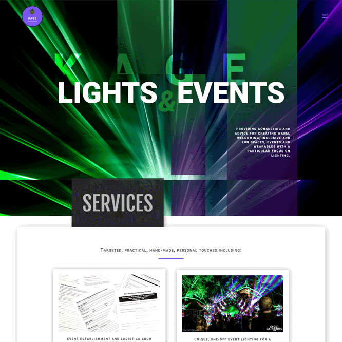 Light show business web